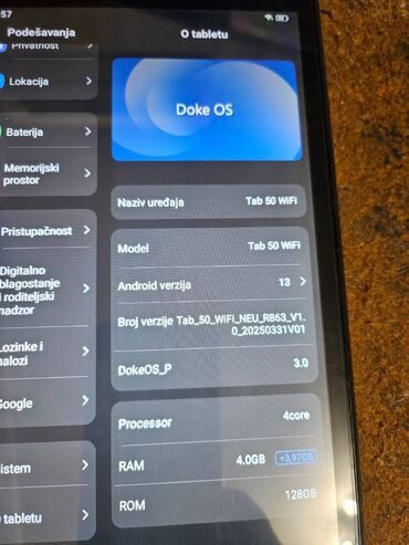 Tableti: Blackview Tab 50 WiFi – 8" Android tablet Specifikacije: - Ekran — 13