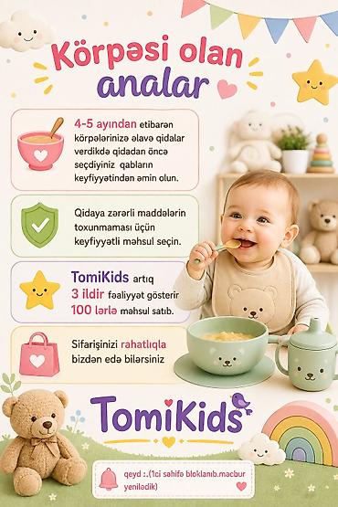 Körpələr üçün tam zərərsiz silikondan hazırlanmış qida qablari lalafo.az -da Körpələr üçün tam zərərsiz silikondan hazırlanmış qida qablari