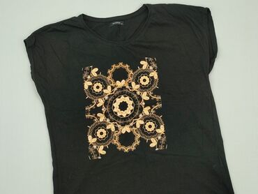 czarne t shirty oversize: T-shirt, Reserved, XL (EU 42), condition - Very good