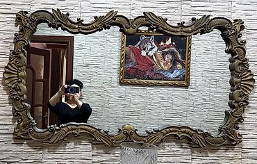 divar guzguleri: Güzgü Divar üçün, Düzbucaqlı, Dekorativ, Əl işi — 1