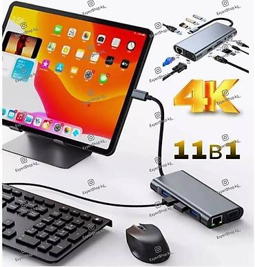 Другие аксессуары для компьютеров и ноутбуков: Хаб Type-C 11-in-1, док-станция, разветвитель, адаптер с 11 различными — 3