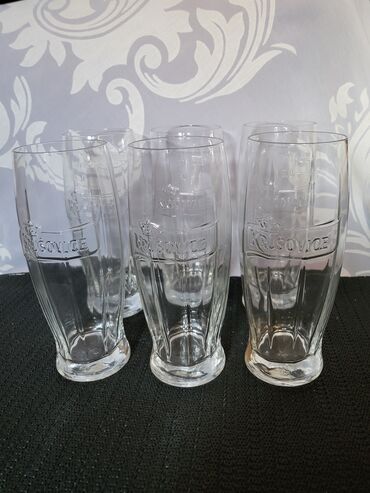 Čaše: Case nove za pivo orig.Krusovice Ceska. Nove case,komada 6 u ceni,sve — 8