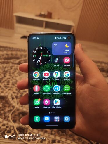 samsung duos бу: Samsung Galaxy S10e, 128 GB, rəng - Ağ, Barmaq izi, Simsiz şarj, İki sim kartlı