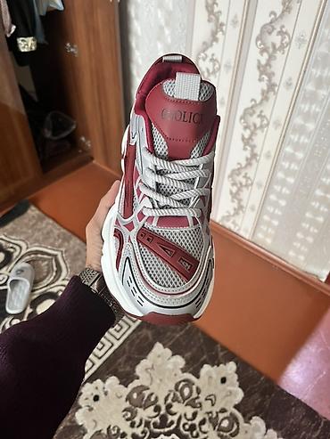 bas ortusu: Krossovka – GUOLCX brendi, chunky/dad style dizayn. - Rəng: ağ, boz — 2