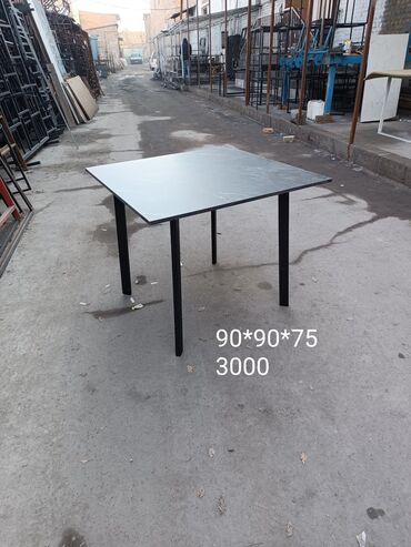 Офисные столы: Офисный стол, Нерегулируемый, цвет - Черный, Прямоугольный, ЛДСП — 9