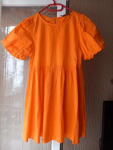 haljine duge svecane: One size, color - Orange, Other style, Short sleeves