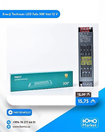 🔥 Enerji Təchizatı LED Fafo 300 Vatt 12 V ✅ Marka: Fafo ✅ Material