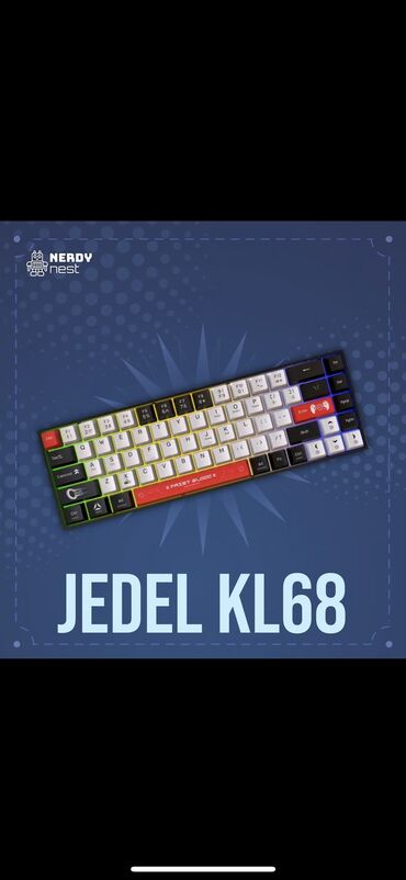samsung galaxy s: Jedel KL68 60% klaviatura Red switch 432g RGB 29x10x4 ölçü 61 düymə