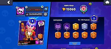 Другое: Brawl Stars oyunu üçün hesab - Kupa: 15 060 (Kupa Yolu I) - Toplanan — 2
