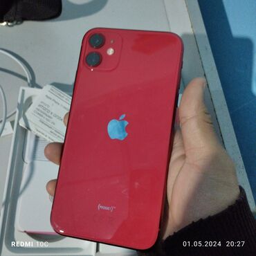 айфон ремонт: IPhone 11, Б/у, 64 ГБ, Красный, Кабель, Коробка, 85 %