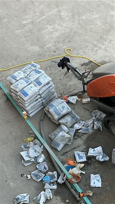 Пневмонагнетатель (пескоцементная станция) для устройства полусухих