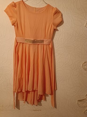 корейское платье: Детское платье, цвет - Розовый, Б/у