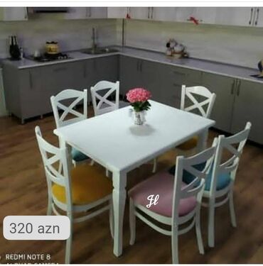 kuxna stol stul: Для кухни, Новый, Нераскладной, Прямоугольный стол, 4 стула