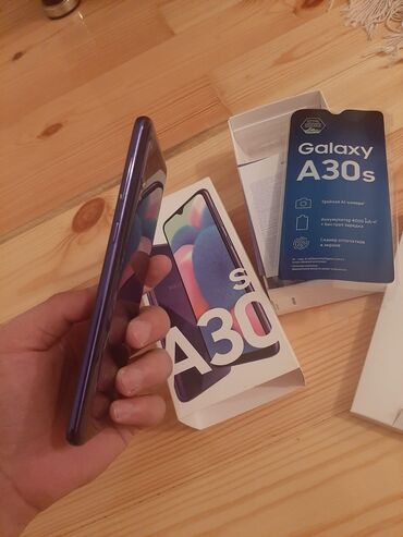 Samsung: Samsung A30, 64 ГБ, цвет - Голубой, Гарантия, Битый, Сенсорный