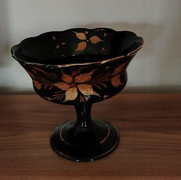 tort qabları: Tort və şiriniyyat qabı, rəng - Qara, Şüşə — 1