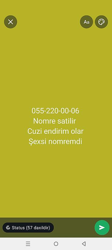 Avtomobil satışı: VIP mobil nömrə - Operator: 055 - Kombinasiya: 220-00-06 - Yadda — 1