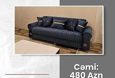 divan: Məhsul: Yumşaq oturacaqlı, müasir dizaynlı açılıb-yığılan divanlar (3 — 2