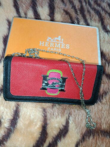 туфли из кожи питона: "Hermes" pul qabı sepli,yenidir. Портмоне" Hermes,"новые
