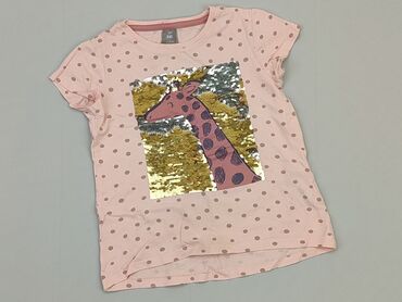 rozowa koszulka: T-shirt, Little kids, 4-5 years, 104-110 cm, condition - Good