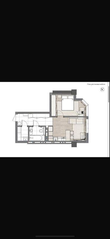 Продажа квартир: 1 комната, 44 м², Элитка, 8 этаж, ПСО (под самоотделку)