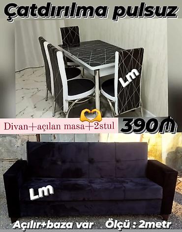 stol destleri: Mətbəx üçün, Yeni, Açılan, 2 stul — 1