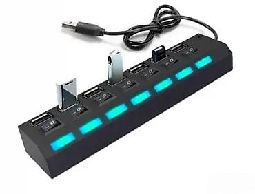 maxi staklene case: Usb HUB 3.0/ 7 porta NOVO. OPIS PROIZVODA: Sa LED svetlom i prekidačem — 2