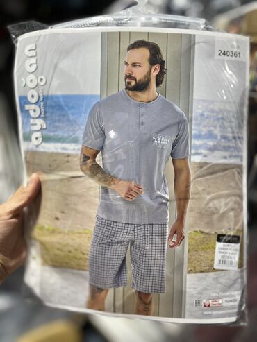 Домашние костюмы: Мужская пижама с шортами Со штанами С длинным и с коротким рукавом — 2