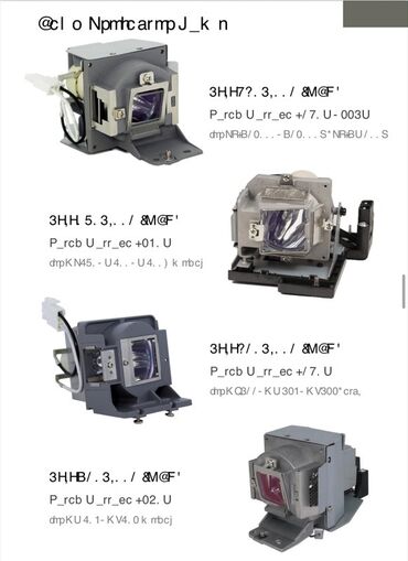 Digər TV və video məhsullar: Məhsul: Proyektor lampaları və lampalı modul blokları Təsvir: - — 16