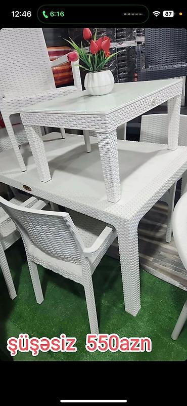Bağ, çöl masa və oturacaq dəstləri: Plastik stol stullar anbardan birbaşa satış şəhərdaxili çatdırılma — 8