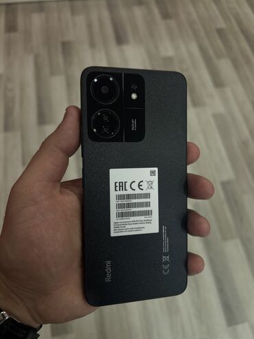 мобильный телефон: Xiaomi Redmi 13C, 256 ГБ, цвет - Черный, 
 Гарантия, Отпечаток пальца, Две SIM карты