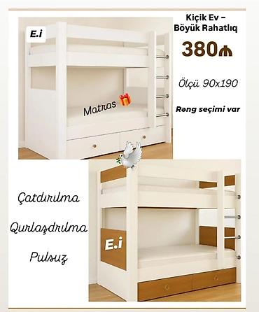 carpayi matrasli: Oğlan və qız üçün, Yeni, Çarpayı, Siyirməli — 1
