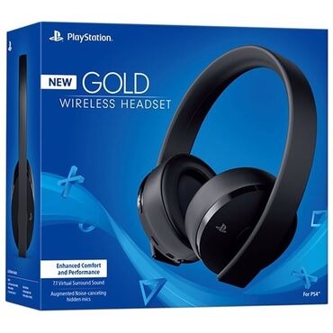 headset: PlayStation New gold wireless headset