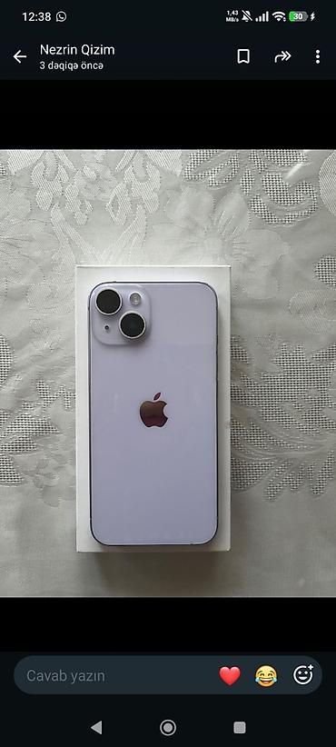 iphone 5e: IPhone 14, 128 GB, Simsiz şarj — 1
