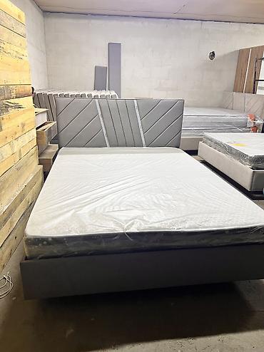 Другая мебель: Кровать Двуспальная металлическая каркас полностью обшитый разные — 16