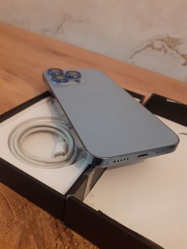 Apple iPhone: IPhone 13 Pro, 128 GB, Sierra Blue, Zəmanət, Face ID, Sənədlərlə