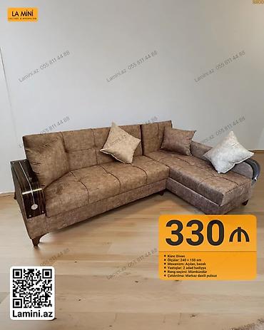 Künc Divan – La Mini - Ölçü: 240 × 150 sm - Mexanizm: Açılan, bazalı lalafo.az -da Künc Divan – La Mini - Ölçü: 240 × 150 sm - Mexanizm: Açılan, bazalı