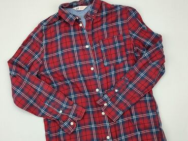 sinsay bluzki z długim rękawem: Shirt 14 years, condition - Good, pattern - Cell, color - Red