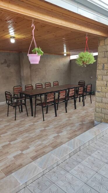 Masa və oturacaq dəstləri: Balkon üçün, Yeni, Açılmayan, Dördbucaq masa, 12 stul — 19