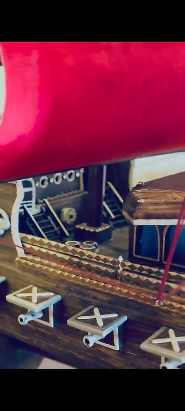 Модели кораблей: Декоративная модель парусника с алыми парусами - Большой настольный — 5