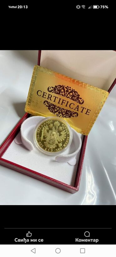 Numizmatika i filatelija: πͺπͺπͺ Franc Jozef dukati 24K pozlata πͺπͺπͺ πͺ Uz dukat dobijate Sertifikat na lalafo.rs β 3 Numizmatika i filatelija: πͺπͺπͺ Franc Jozef dukati 24K pozlata πͺπͺπͺ πͺ Uz dukat dobijate Sertifikat β 3
