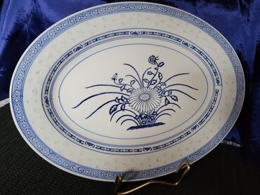 Ostalo posuđe: Oval pirincani porcelan,jing dezen iz 70ih.godina. Oval bez osteceja — 1