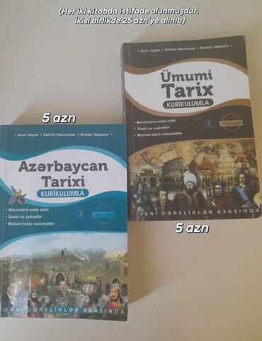 Digər məktəb dərslikləri: Anar İsayev tarix kitabları satılır. Əhmədli metrosuna çatdırılma