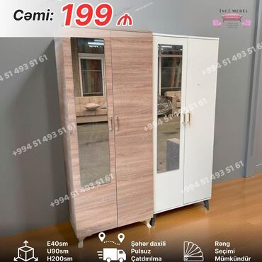 Dolablar: Yeni, Açılan, 3 qapılı Düz dolab, Qarderob, paltar dolabı, Azərbaycan — 16