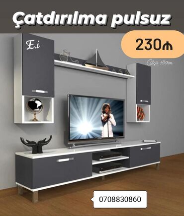 Mebel: *TV stend / TV Altı 230Azn💥* ✔️Rəng seçimi var Ölçü 180x35 ✔️ *Şəhər