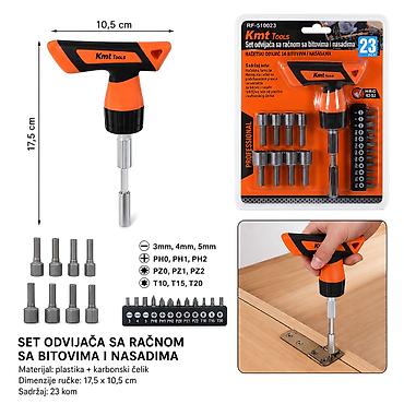 KMT Set račnastih odvijača 9369036-A Višenamenski set sa T-ručkom i na lalafo.rs KMT Set račnastih odvijača 9369036-A Višenamenski set sa T-ručkom i