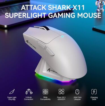 принтер для фотографий: Беспроводная игровая мышь attack shark x11 также есть док-станция и
