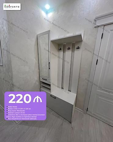 Dəhliz dolabı – funksional giriş mebeli - Ölçü: D 40 × H 200 × E 100