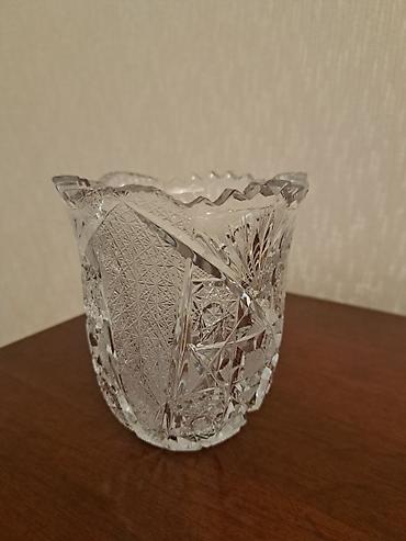 Kəsma naxışlı büllur qab - Material: yüksək keyfiyyətli büllur -