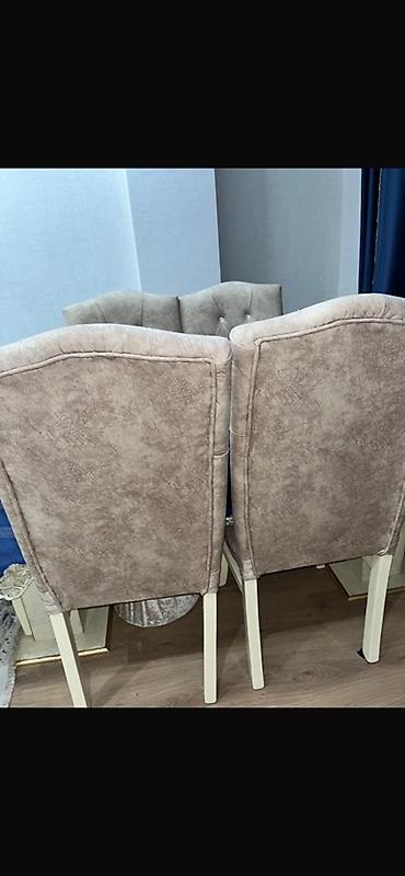 ikinci el metbext: Qonaq otağı üçün, İşlənmiş, Açılmayan, Dördbucaq masa, 6 stul — 2