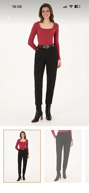 polo assn: Klassik Şalvar, U.S. Polo Assn, rəng - Qara — 8